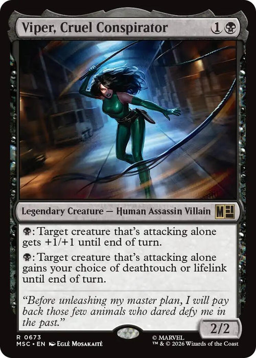 Image for Viper, Cruel Conspirator (673) [Commander: Marvel Super Heroes] - Magic: The Gathering