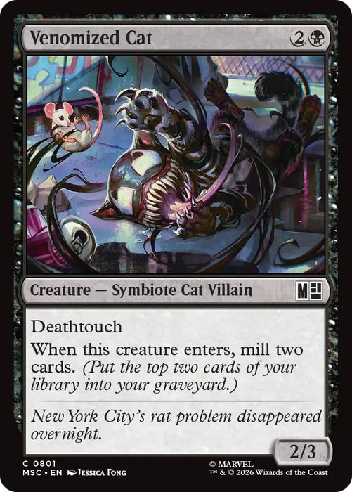 Image for Venomized Cat (801) [Commander: Marvel Super Heroes] - Magic: The Gathering