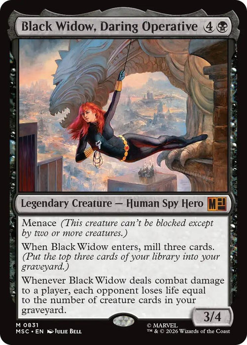 Image for Black Widow, Daring Operative (831) [Commander: Marvel Super Heroes] - Magic: The Gathering