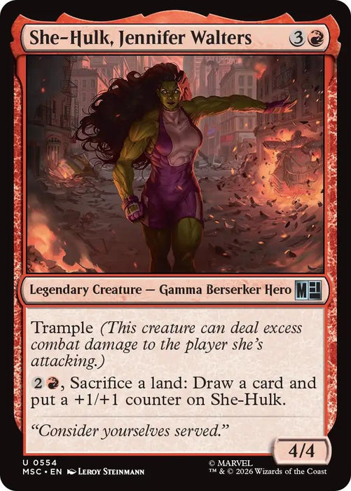 Image for She-Hulk, Jennifer Walters (554) [Commander: Marvel Super Heroes] - Magic: The Gathering