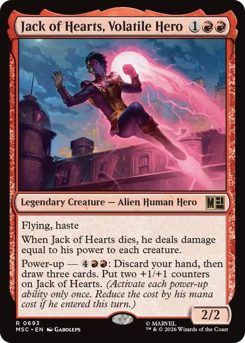 Image for Jack of Hearts, Volatile Hero (693) [Commander: Marvel Super Heroes] - Magic: The Gathering