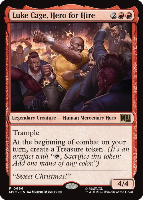 Image for Luke Cage, Hero for Hire (696) [Commander: Marvel Super Heroes] - Magic: The Gathering