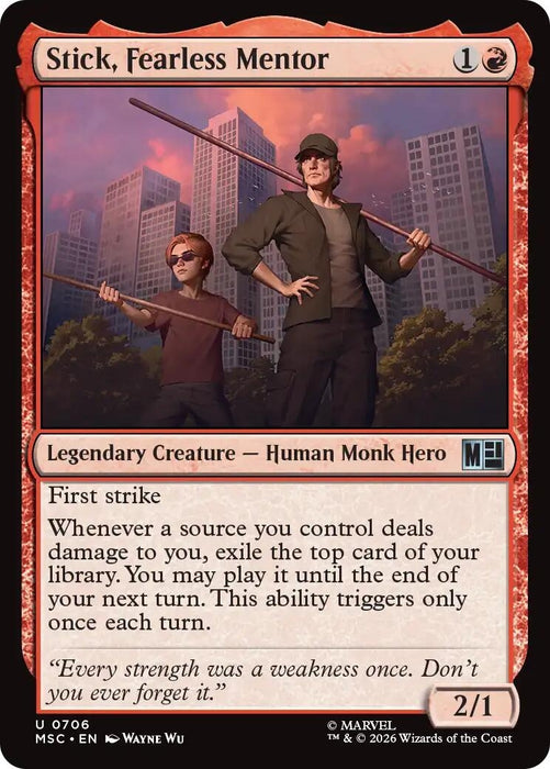 Image for Stick, Fearless Mentor (706) [Commander: Marvel Super Heroes] - Magic: The Gathering