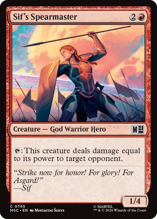 Image for Sif's Spearmaster (765) [Commander: Marvel Super Heroes] - Magic: The Gathering