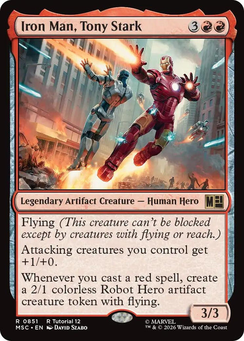 Image for Iron Man, Tony Stark (0851) (851) [Commander: Marvel Super Heroes] - Magic: The Gathering