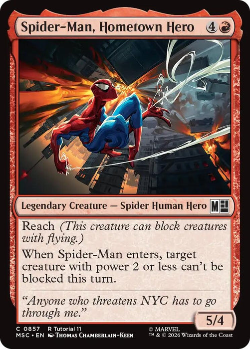 Image for Spider-Man, Hometown Hero (0857) (857) [Commander: Marvel Super Heroes] - Magic: The Gathering