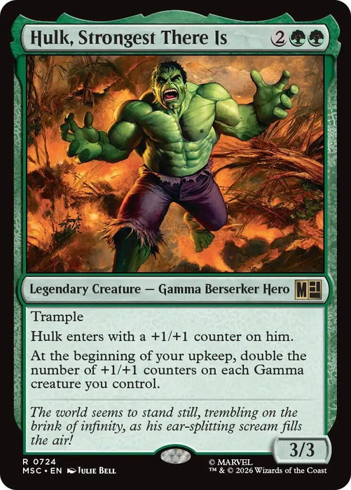Image for Hulk, Strongest There Is (724) [Commander: Marvel Super Heroes] - Magic: The Gathering
