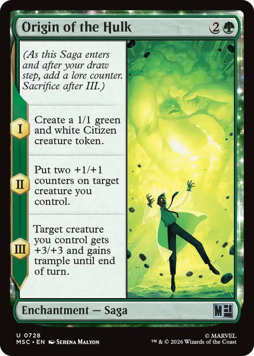 Image for Origin of the Hulk (728) [Commander: Marvel Super Heroes] - Magic: The Gathering