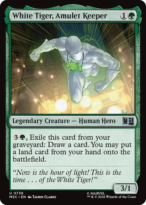 Image for White Tiger, Amulet Keeper (736) [Commander: Marvel Super Heroes] - Magic: The Gathering