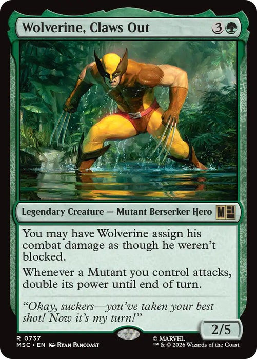 Image for Wolverine, Claws Out (737) [Commander: Marvel Super Heroes] - Magic: The Gathering