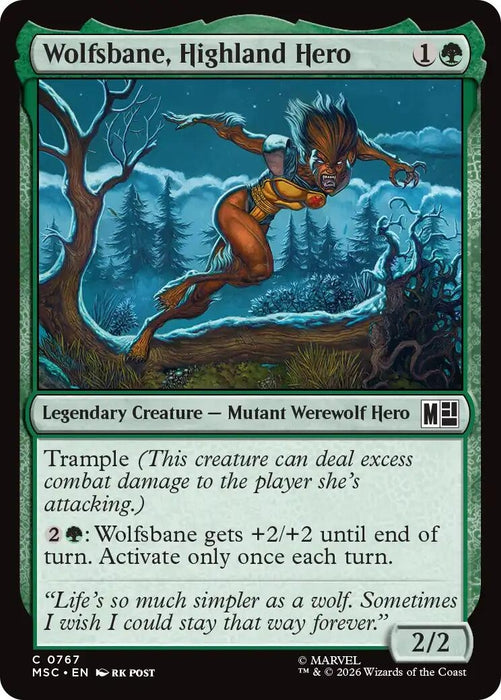 Image for Wolfsbane, Highland Hero (767) [Commander: Marvel Super Heroes] - Magic: The Gathering