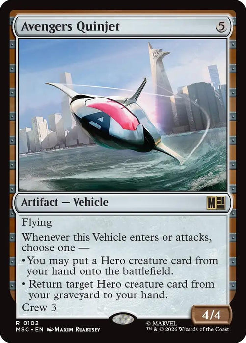 Image for Avengers Quinjet (102) [Commander: Marvel Super Heroes] - Magic: The Gathering