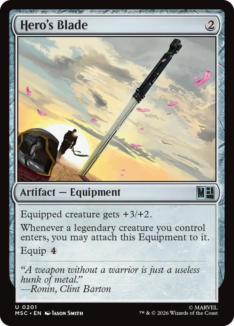 Image for Hero's Blade (201) [Commander: Marvel Super Heroes] - Magic: The Gathering