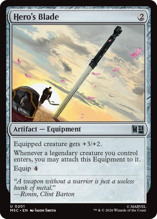 Image for Hero's Blade (201) [Commander: Marvel Super Heroes] - Magic: The Gathering