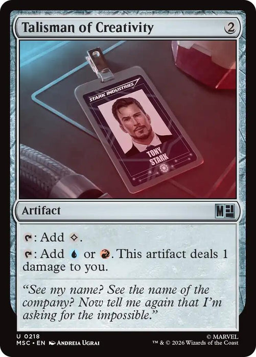 Image for Talisman of Creativity (218) [Commander: Marvel Super Heroes] - Magic: The Gathering