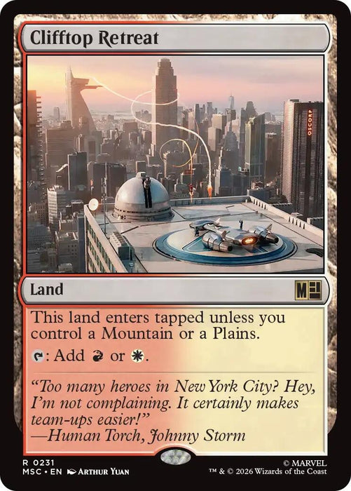Image for Clifftop Retreat (231) [Commander: Marvel Super Heroes] - Magic: The Gathering