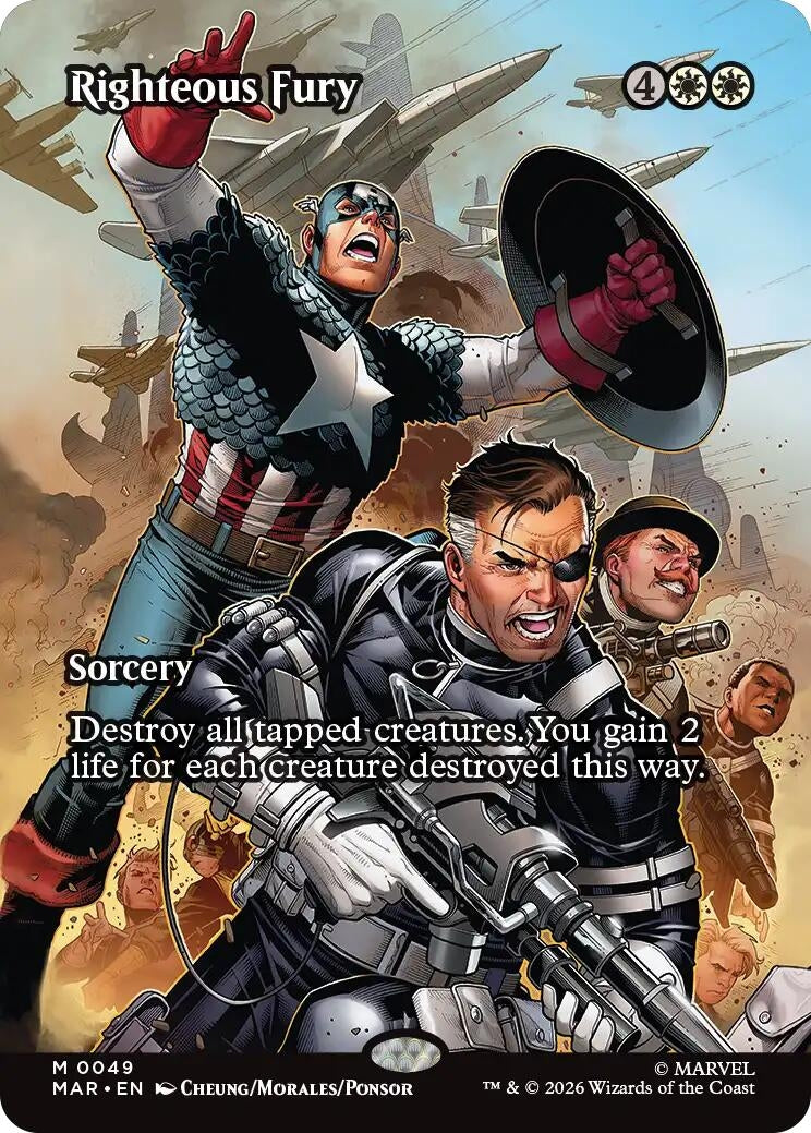 Image for Righteous Fury (Borderless) (49) [Marvel Universe Eternal-Legal] {MAR} - Magic: The Gathering