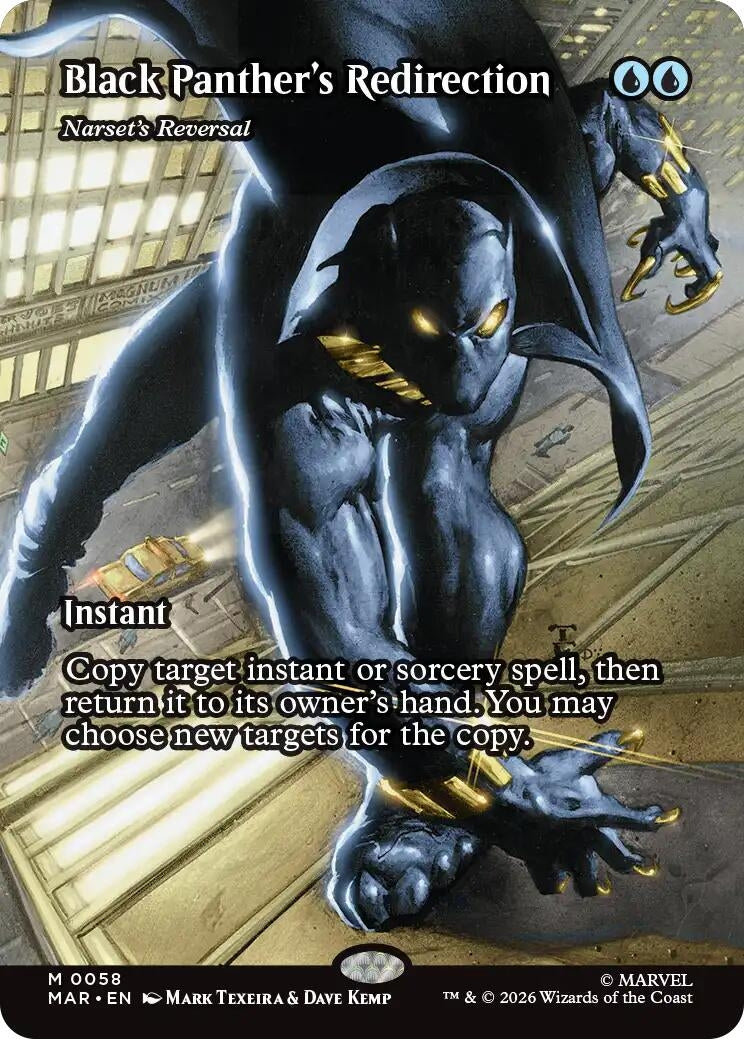 Image for Black Panther's Redirection - Narset's Reversal (Borderless) (58) [Marvel Universe Eternal-Legal] {MAR} - Magic: The Gathering