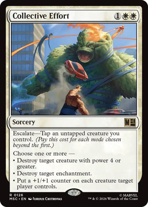 Image for Collective Effort (Surge Foil) (126) [Commander: Marvel Super Heroes] - Magic: The Gathering