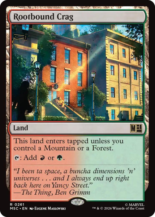 Image for Rootbound Crag (261) [Commander: Marvel Super Heroes] - Magic: The Gathering