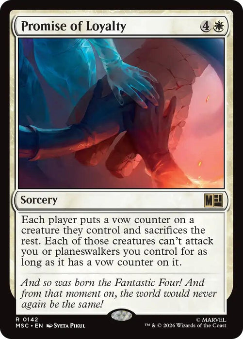 Image for Promise of Loyalty (Surge Foil) (142) [Commander: Marvel Super Heroes] - Magic: The Gathering