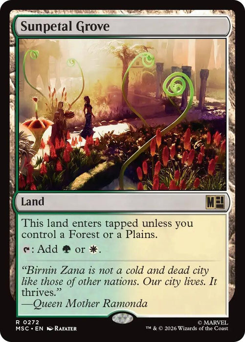 Image for Sunpetal Grove (Surge Foil) (272) [Commander: Marvel Super Heroes] - Magic: The Gathering