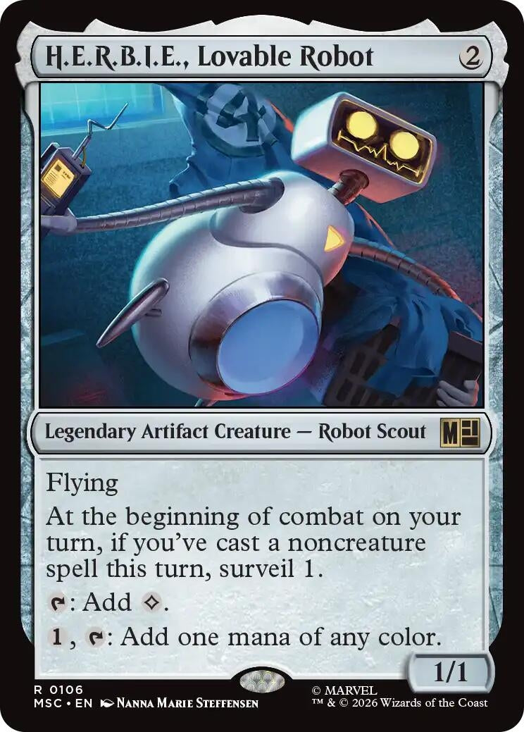 Image for H.E.R.B.I.E., Lovable Robot (106) [Commander: Marvel Super Heroes] - Magic: The Gathering