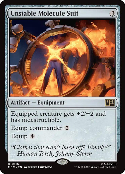 Image for Unstable Molecule Suit (Surge Foil) (116) [Commander: Marvel Super Heroes] - Magic: The Gathering