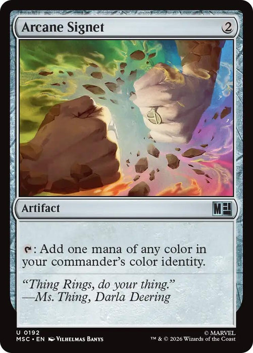 Image for Arcane Signet (0192) (Surge Foil) (192) [Commander: Marvel Super Heroes] - Magic: The Gathering