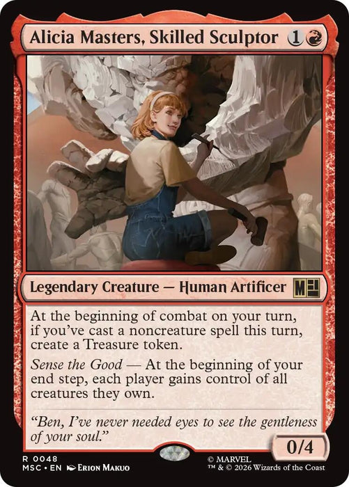 Image for Alicia Masters, Skilled Sculptor (Surge Foil) (48) [Commander: Marvel Super Heroes] - Magic: The Gathering