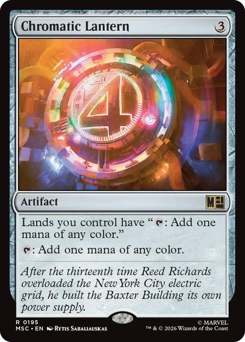 Image for Chromatic Lantern (Surge Foil) (195) [Commander: Marvel Super Heroes] - Magic: The Gathering