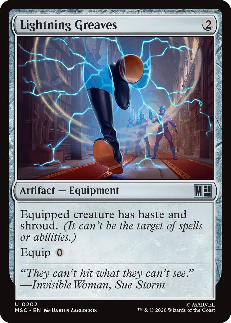 Image for Lightning Greaves (202) [Commander: Marvel Super Heroes] - Magic: The Gathering