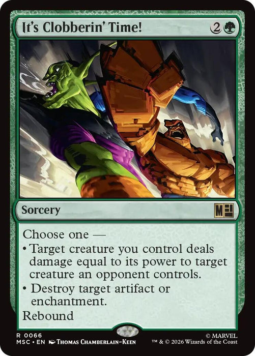 Image for It's Clobberin' Time! (Surge Foil) (66) [Commander: Marvel Super Heroes] - Magic: The Gathering