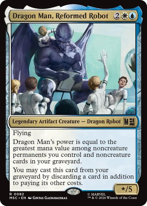 Image for Dragon Man, Reformed Robot (Surge Foil) (82) [Commander: Marvel Super Heroes] - Magic: The Gathering