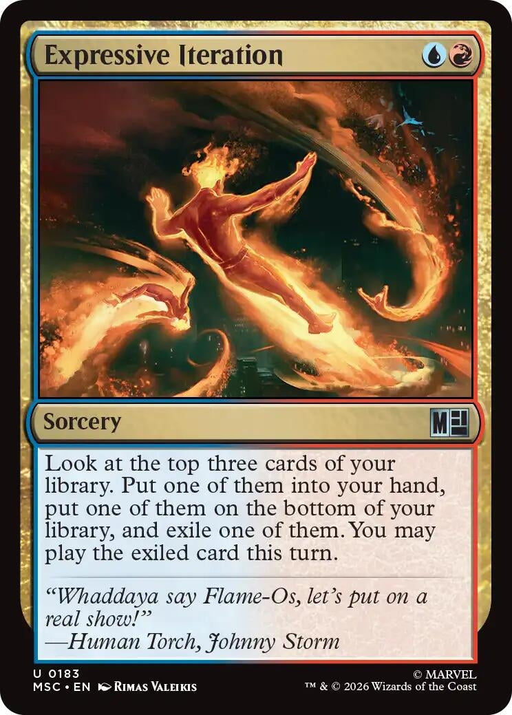 Image for Expressive Iteration (Surge Foil) (183) [Commander: Marvel Super Heroes] - Magic: The Gathering