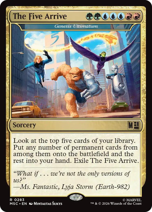 Image for The Five Arrive - Genesis Ultimatum (Surge Foil) (283) [Commander: Marvel Super Heroes] - Magic: The Gathering