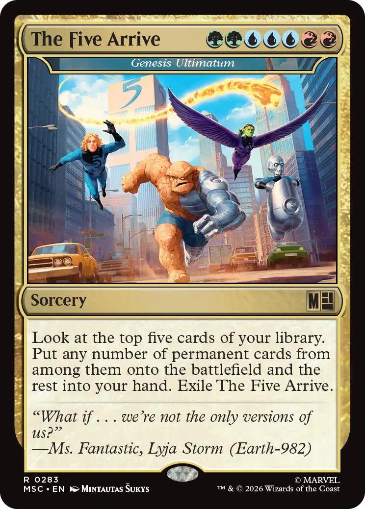 Image for The Five Arrive - Genesis Ultimatum (283) [Commander: Marvel Super Heroes] - Magic: The Gathering