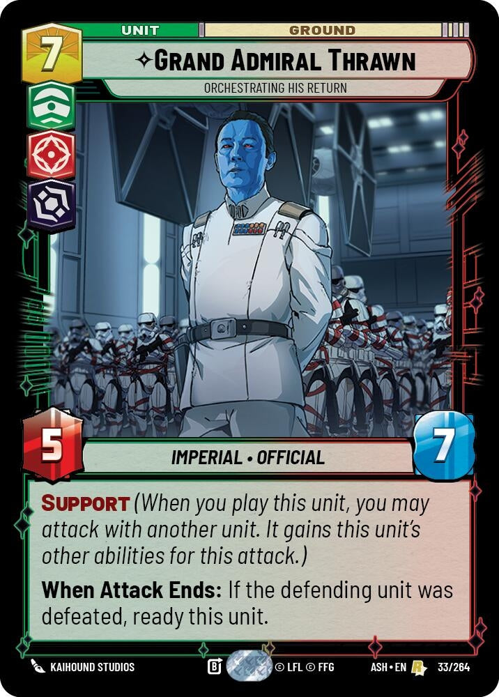 Image for Grand Admiral Thrawn - Orchestrating His Return (33/264) [Ashes of the Empire] {ASH} - Star Wars: Unlimited