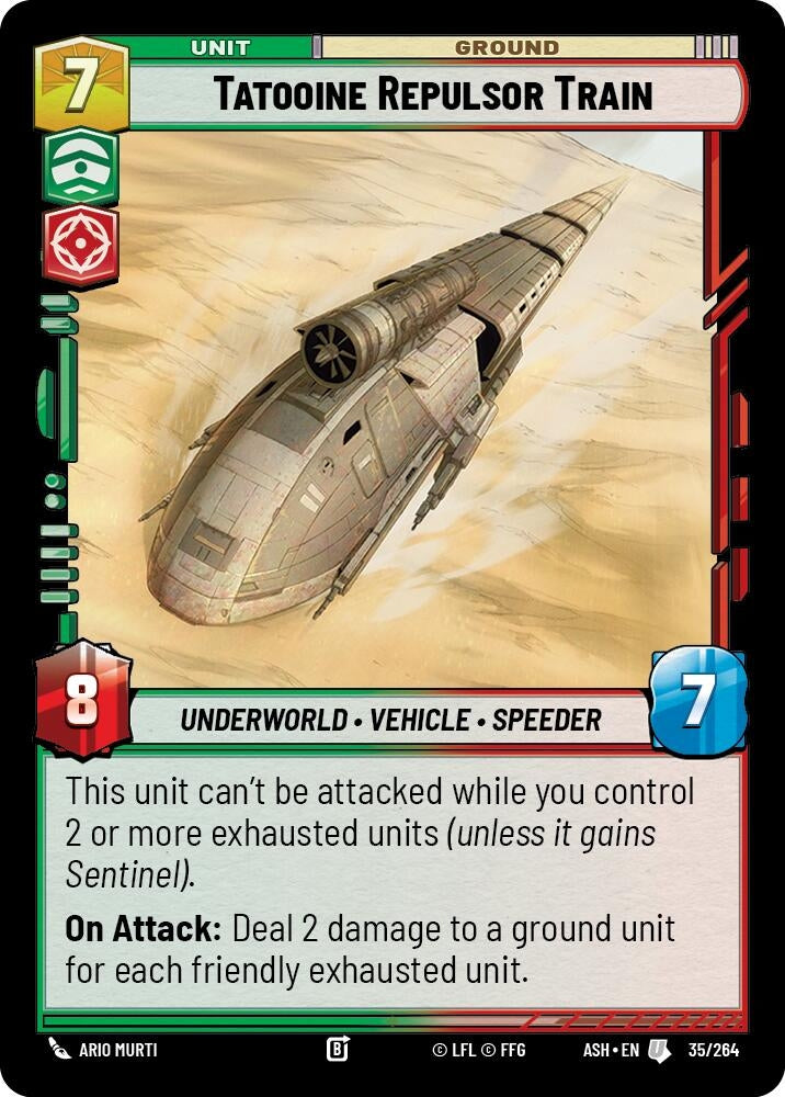 Image for Tatooine Repulsor Train (35/264) [Ashes of the Empire] {ASH} - Star Wars: Unlimited