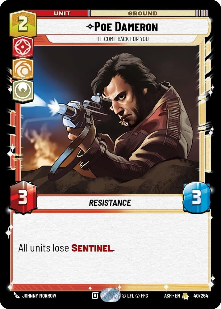 Image for Poe Dameron - I'll Come Back For You (40/264) [Ashes of the Empire] {ASH} - Star Wars: Unlimited