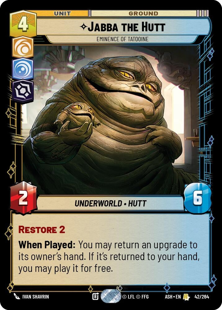 Image for Jabba the Hutt - Eminence of Tatooine (42/264) [Ashes of the Empire] {ASH} - Star Wars: Unlimited