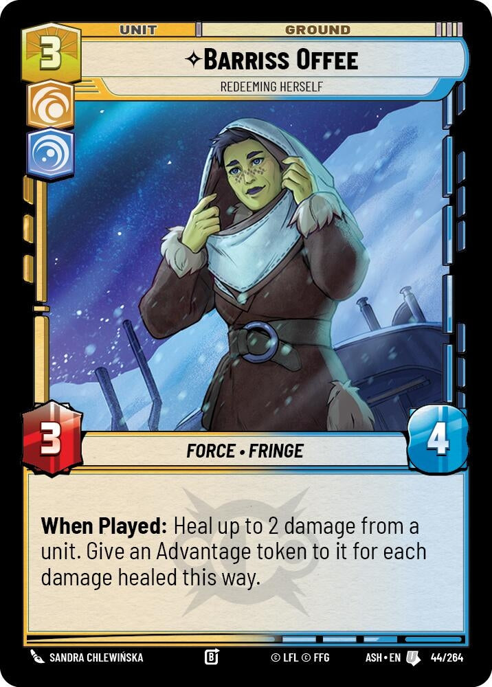 Image for Barriss Offee - Redeeming Herself (44/264) [Ashes of the Empire] {ASH} - Star Wars: Unlimited