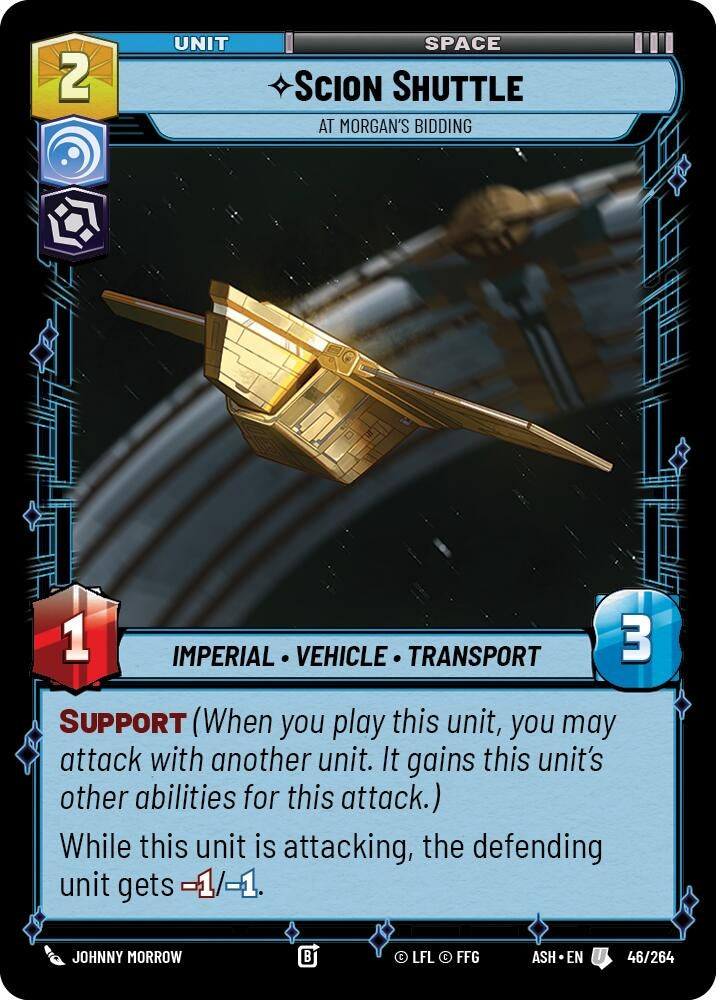 Image for Scion Shuttle - At Morgan's Bidding (46/264) [Ashes of the Empire] {ASH} - Star Wars: Unlimited