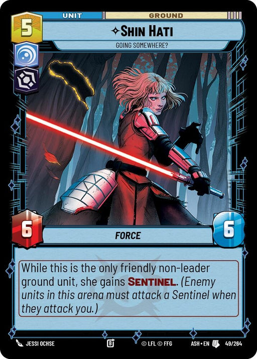 Image for Shin Hati - Going Somewhere? (49/264) [Ashes of the Empire] {ASH} - Star Wars: Unlimited