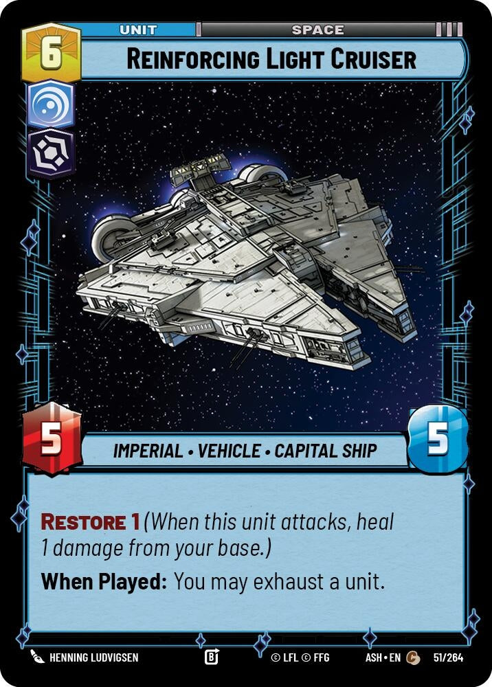 Image for Reinforcing Light Cruiser (51/264) [Ashes of the Empire] {ASH} - Star Wars: Unlimited