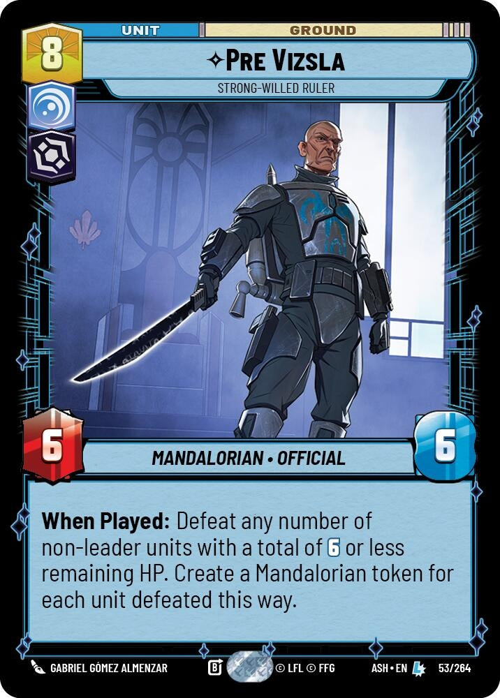 Image for Pre Vizsla - Strong-Willed Ruler (53/264) [Ashes of the Empire] {ASH} - Star Wars: Unlimited