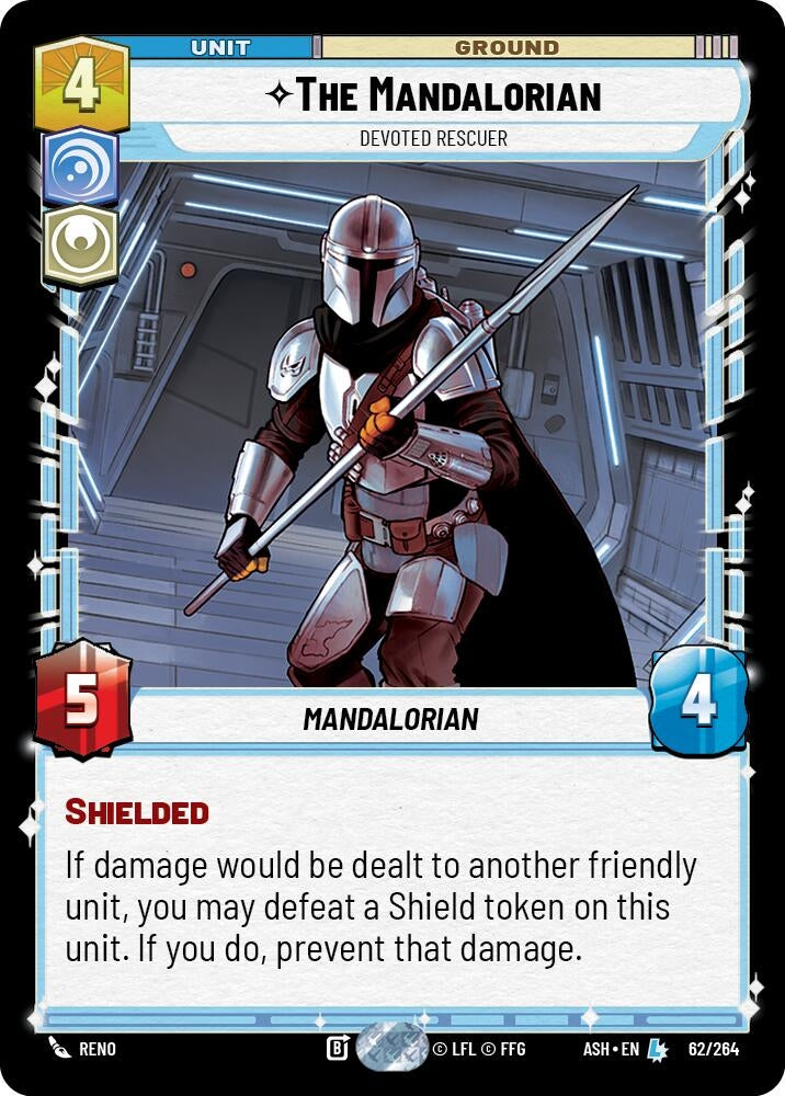 Image for The Mandalorian - Devoted Rescuer (62/264) [Ashes of the Empire] {ASH} - Star Wars: Unlimited