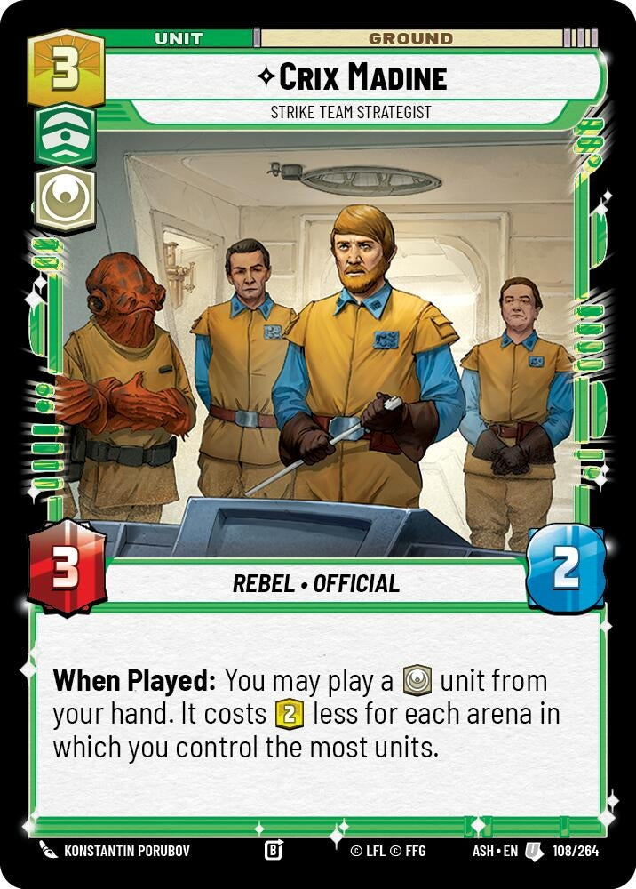 Image for Crix Madine - Strike Team Strategist (108/264) [Ashes of the Empire] {ASH} - Star Wars: Unlimited
