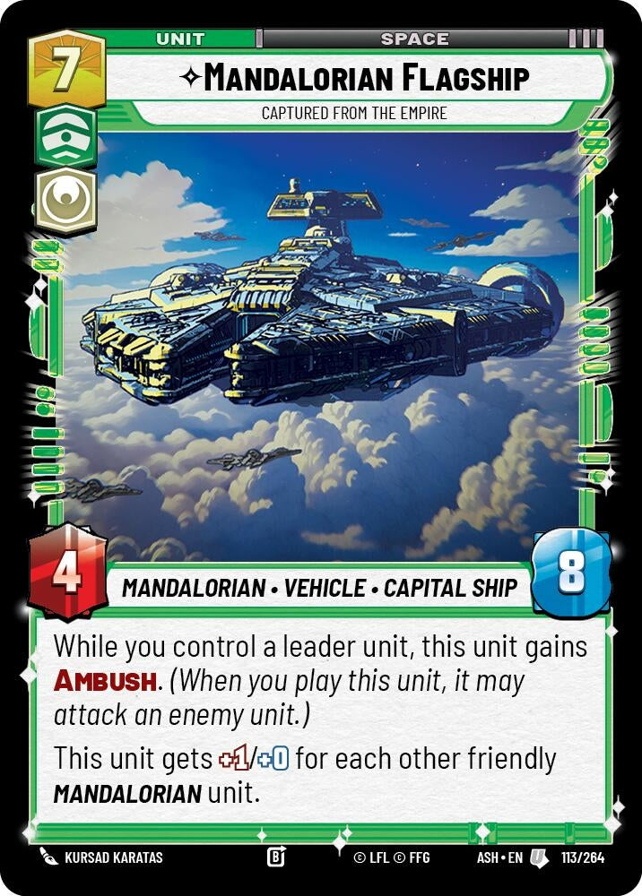 Image for Mandalorian Flagship - Captured from the Empire (113/264) [Ashes of the Empire] {ASH} - Star Wars: Unlimited