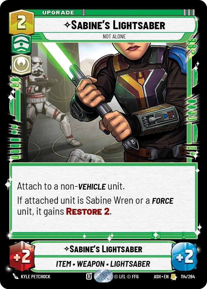 Image for Sabine's Lightsaber - Not Alone (114/264) [Ashes of the Empire] {ASH} - Star Wars: Unlimited